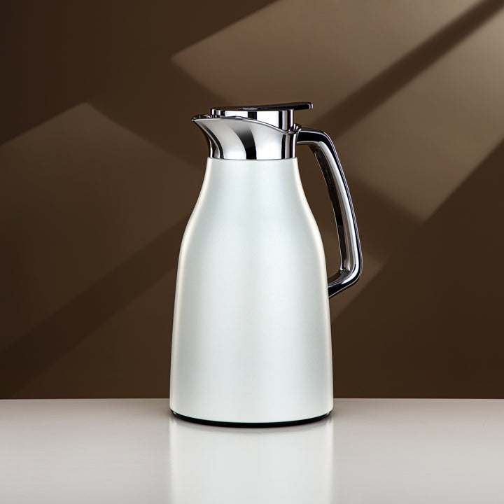 Almarjan 1 Liter Vacuum Flask Matt White & Silver - RGC-1000Q330YZC