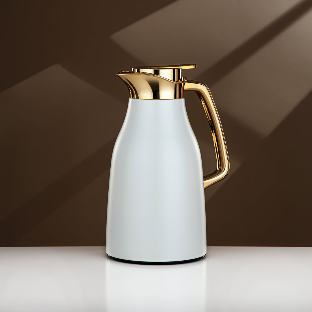 Almarjan 1 Liter Vacuum Flask Matt White & Gold - RGC-1000Q330YZC95