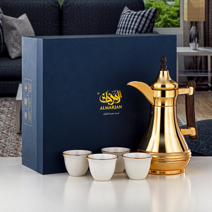 Almarjan 5 Pieces Coffee Set Gold SND-060G-MDW5