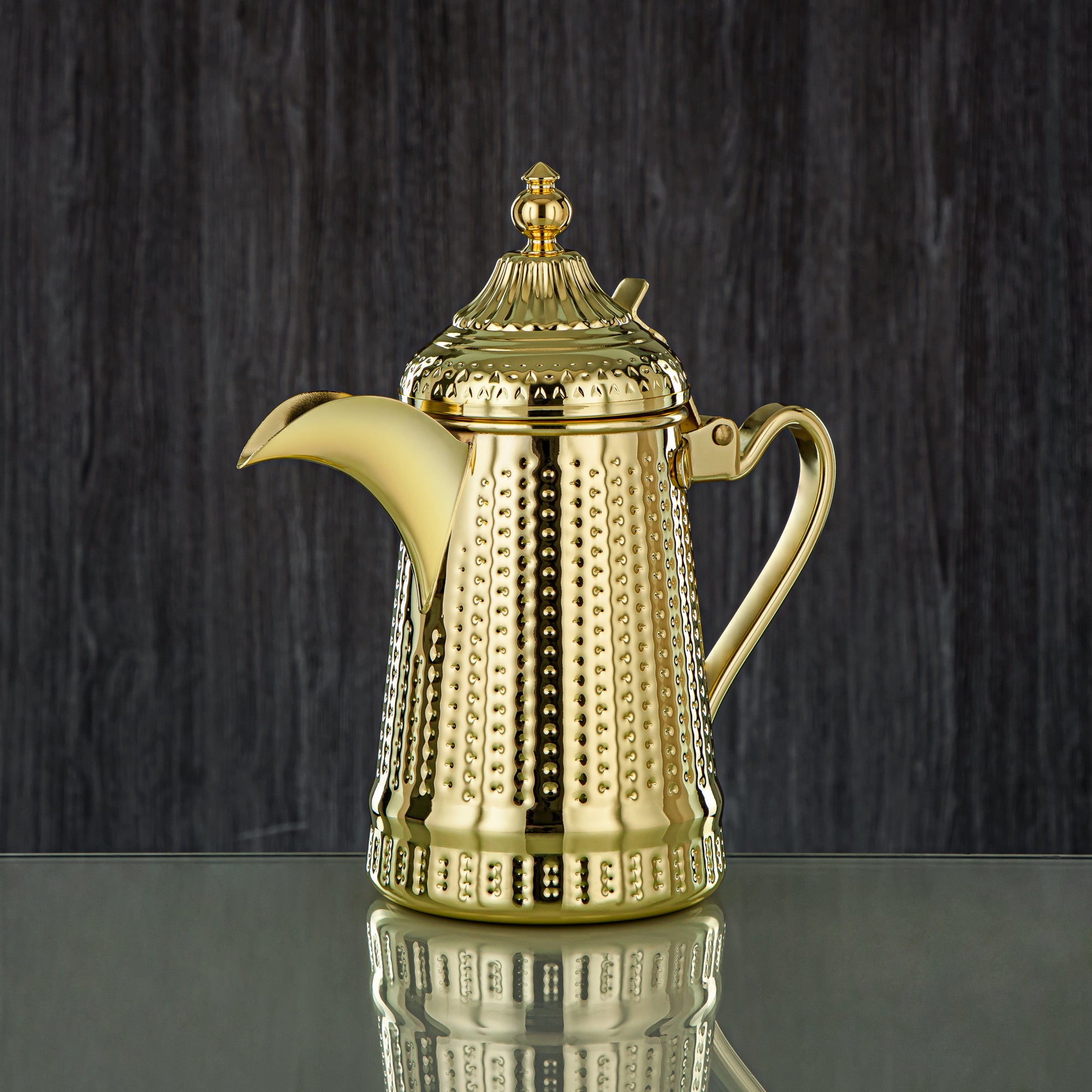 Almarjan 48 Ounce Barari Collection Stainless Steel Coffee Pot Gold - STS0013040