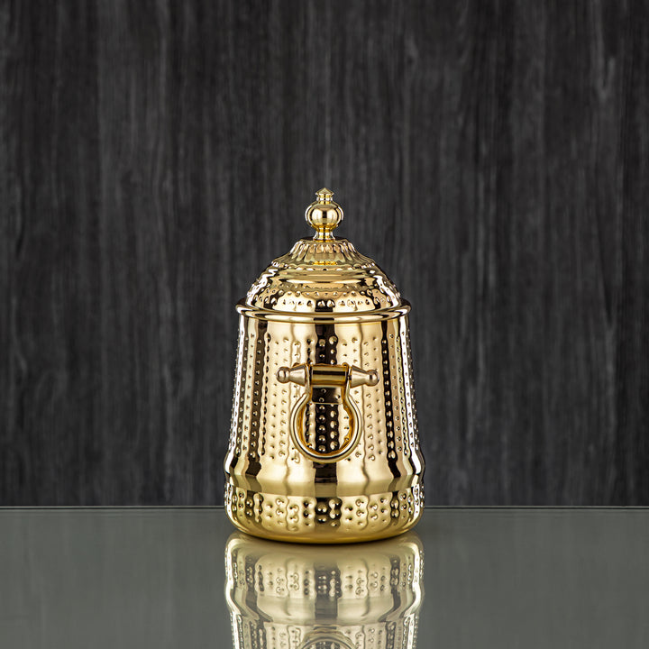 Almarjan 24 Ounce Barari Collection Stainless Steel Canister Gold - STS0013062