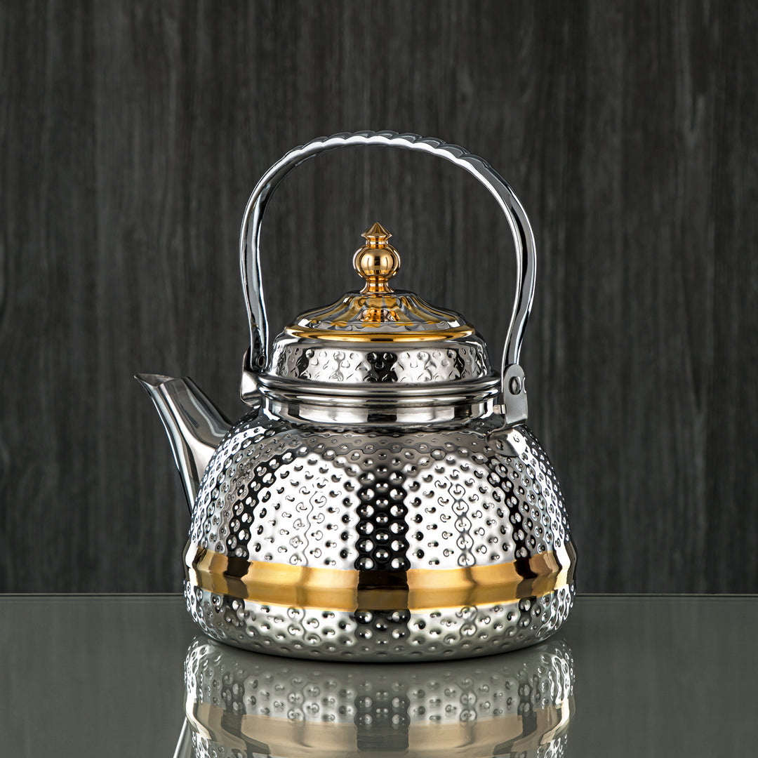 Almarjan 2 Liter Barari Collection Stainless Steel Tea Kettle Silver & Gold - STS0013085