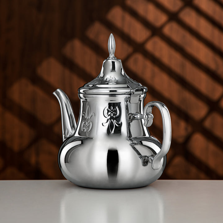 Almarjan 2 Liter Sahara Collection Stainless Steel Teapot Silver - STS0013181