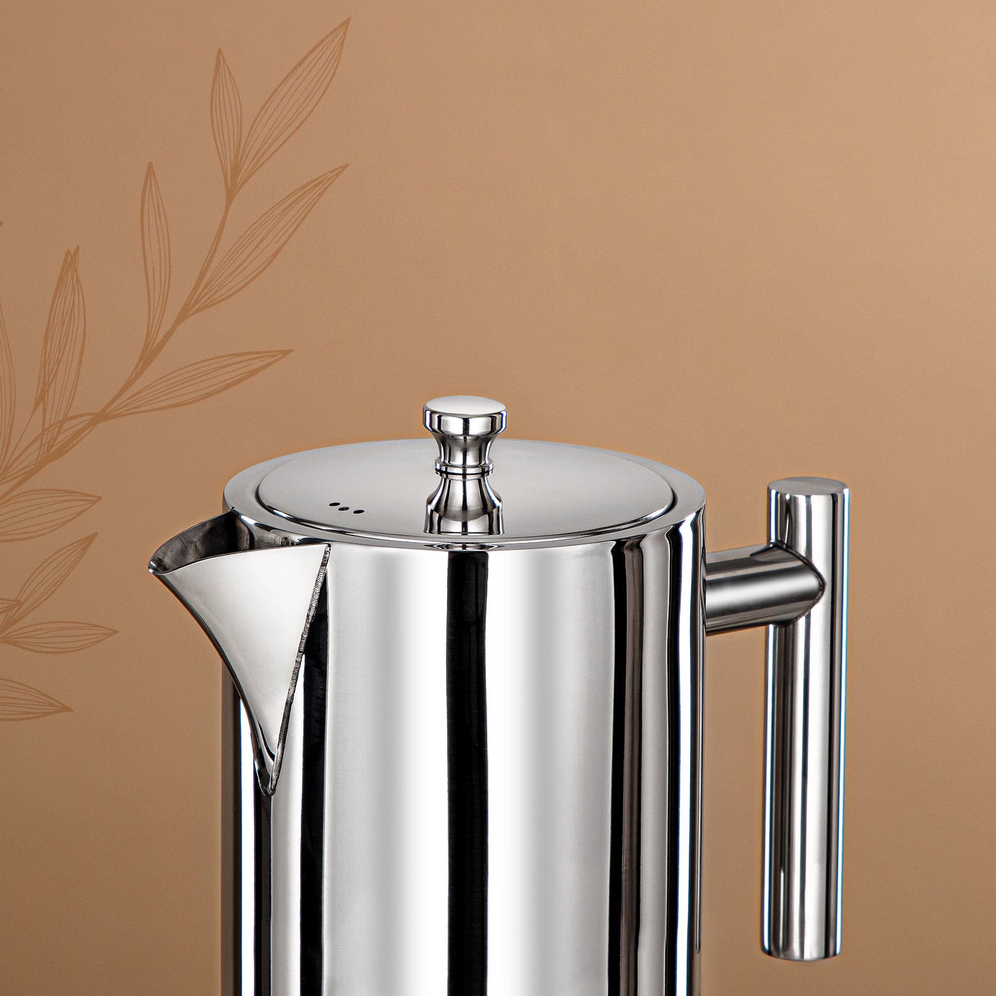 Almarjan Coffee Pot 48oz Silver – Elegance