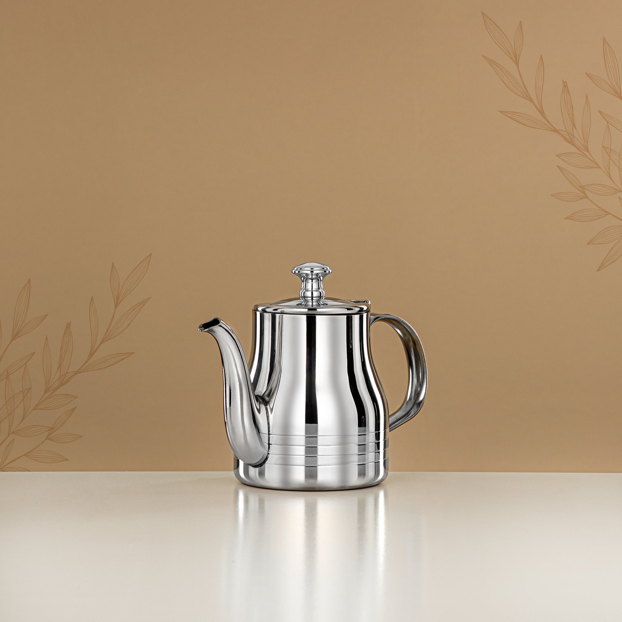 Almarjan Teapot Stainless Steel 0.4L – Elegance