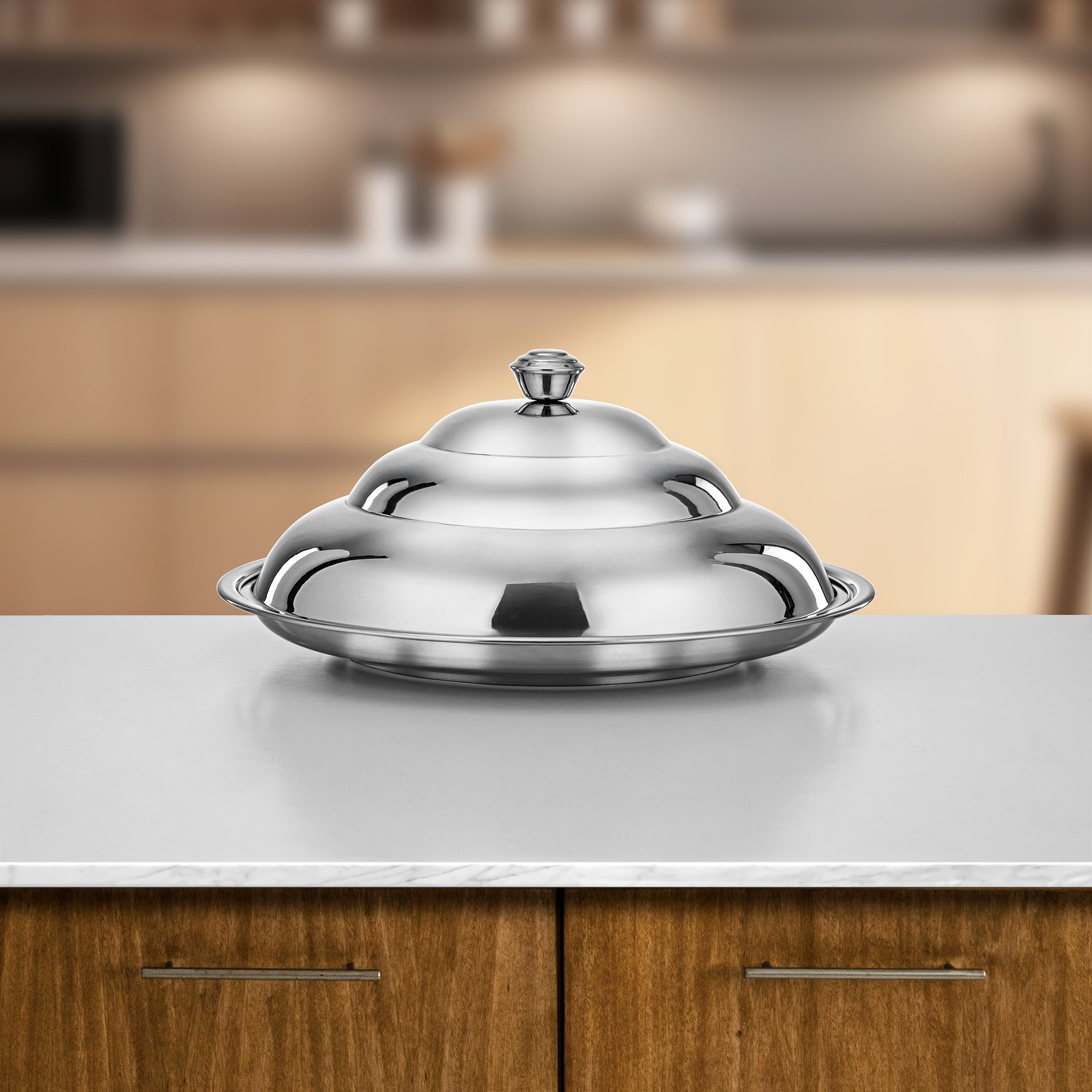 صينية المرجان كوزي ستانلس ستيل فضي 50 سم (STS0293618)