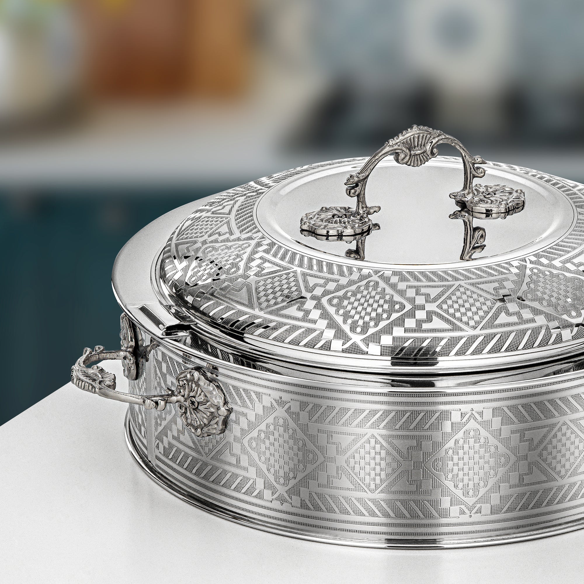 Almarjan Hot Pot 35cm Silver – Areej Collection