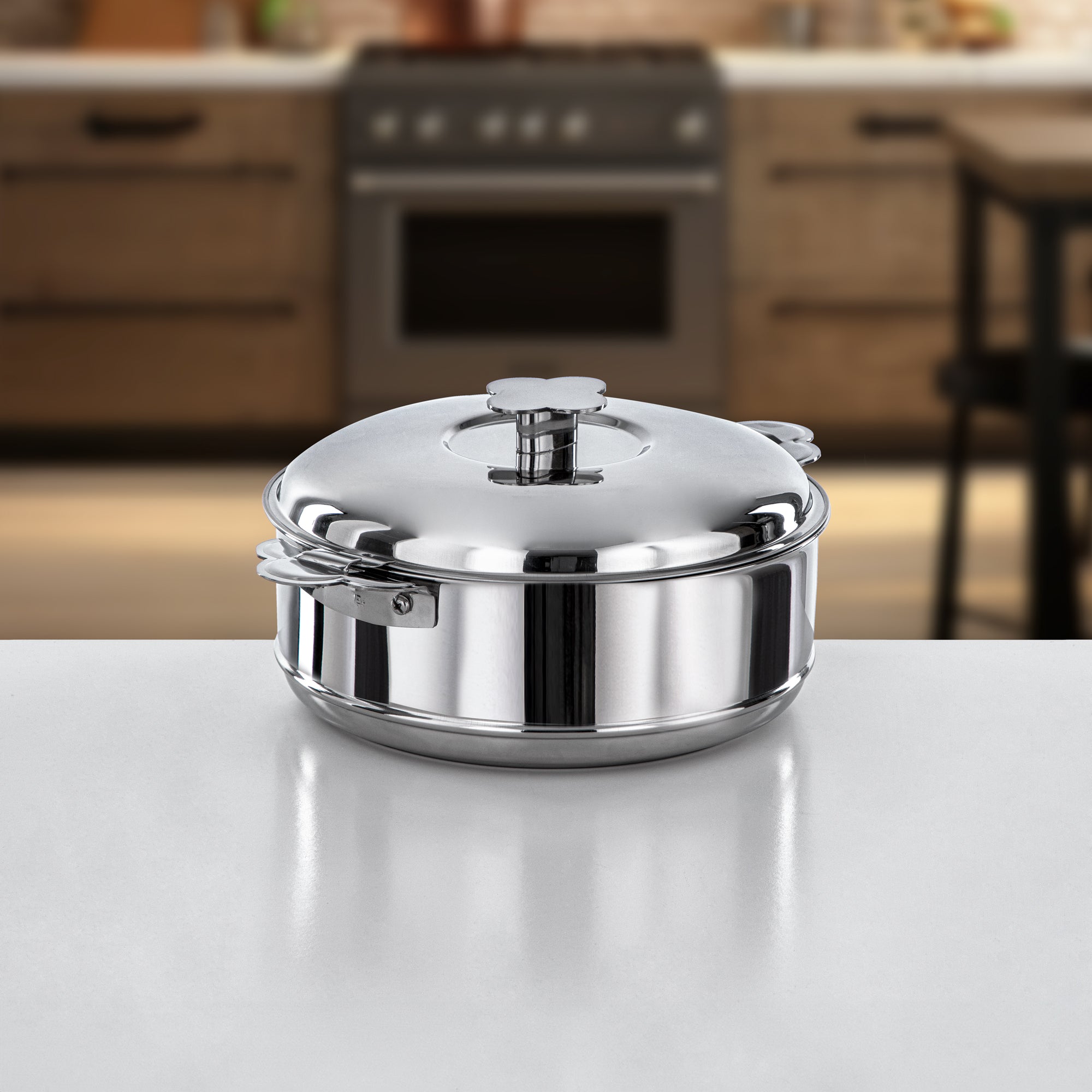 Almarjan Hot Pot Set Stainless Steel Silver 1000/2500/3500/5000ML 4 Pieces (H25P1-SET) – VIDA Collection for Ramadan Gatherings