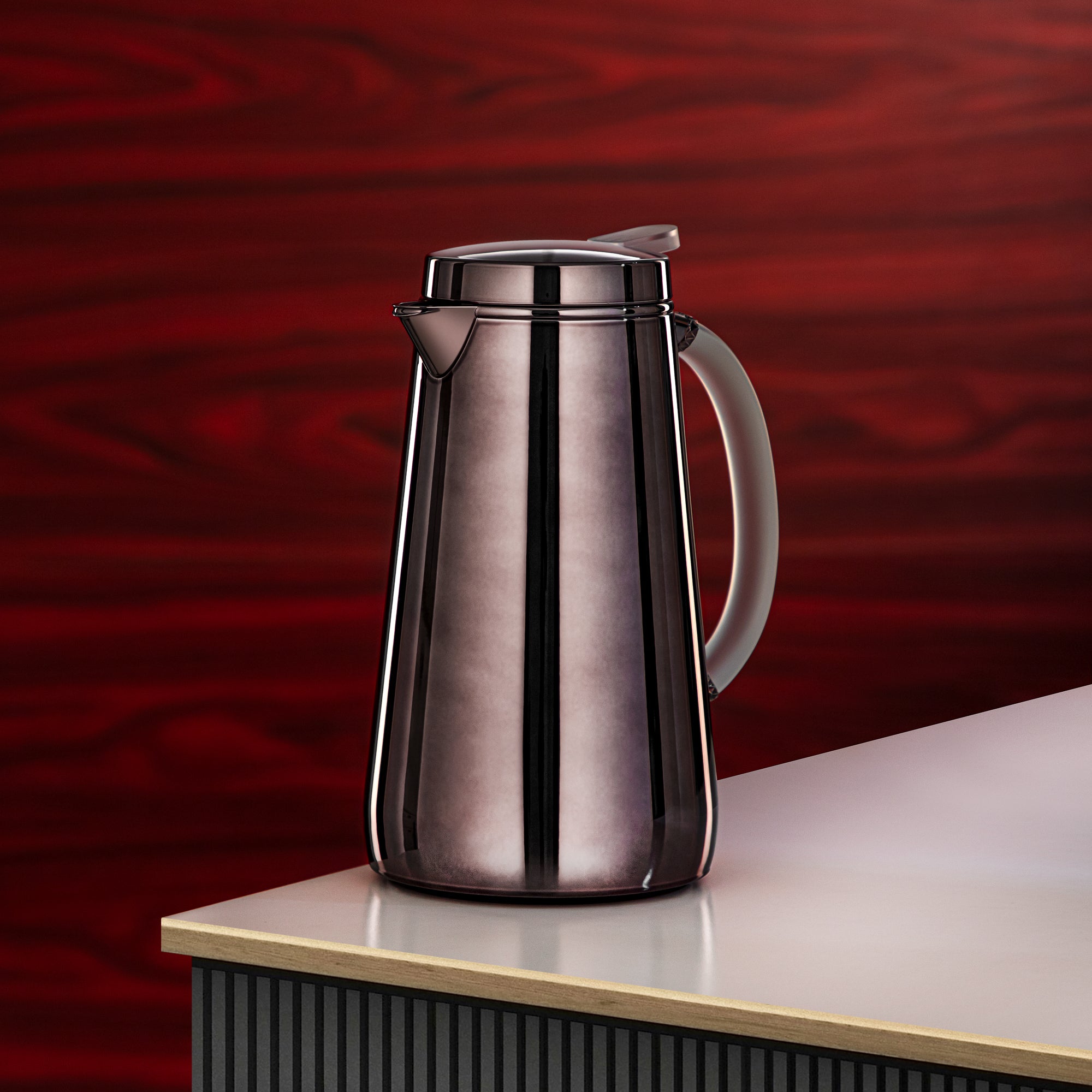 المرجان ترمس Metal 0.7 Liter Gun Black with Frost Handle (VOP-700 E10Y15) – Elegant Serving | Ramadan & Gatherings