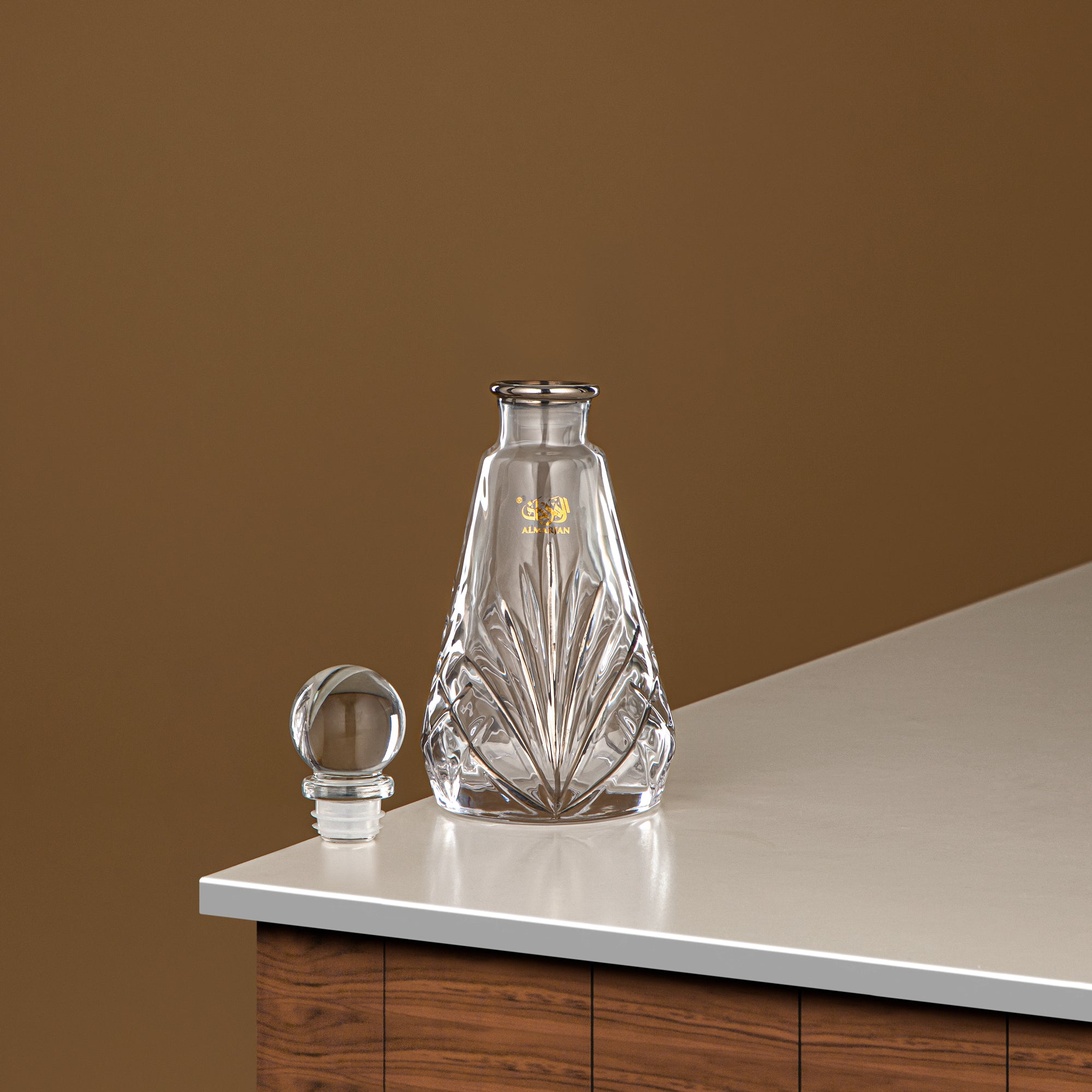 زجاجة عطر المرجان 200 مل (VR-D30-5-Silver) - زجاج بمقبض بجعة | مجموعة البجعة