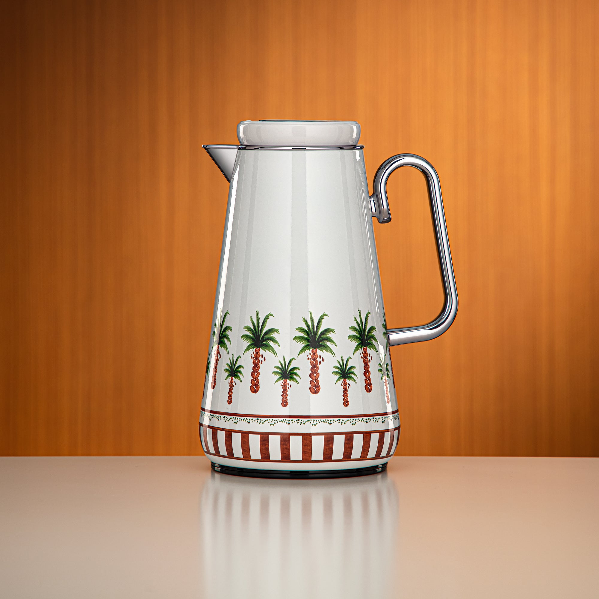 ترمس المرجان 1 لتر مزخرف وفضي