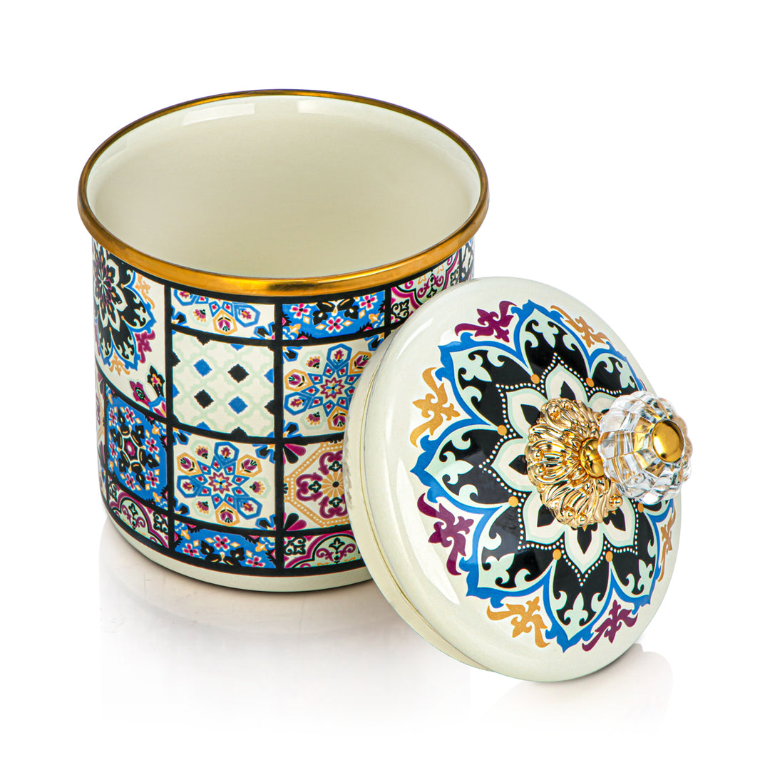 Almarjan Tohfa Collection Enamel Canister Medium - 287421046