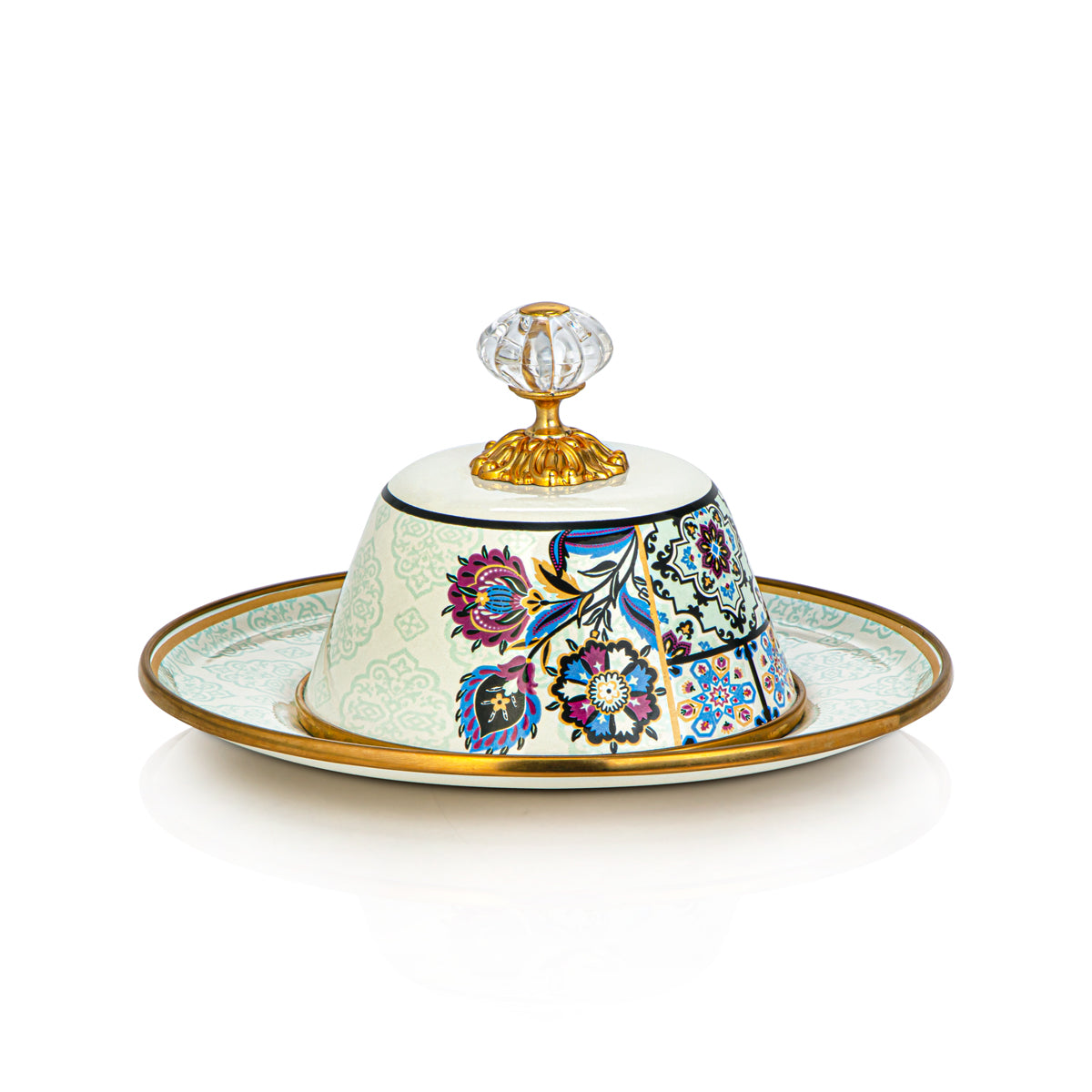 Almarjan Tohfa Collection Enamel Butter Plate - 287421047