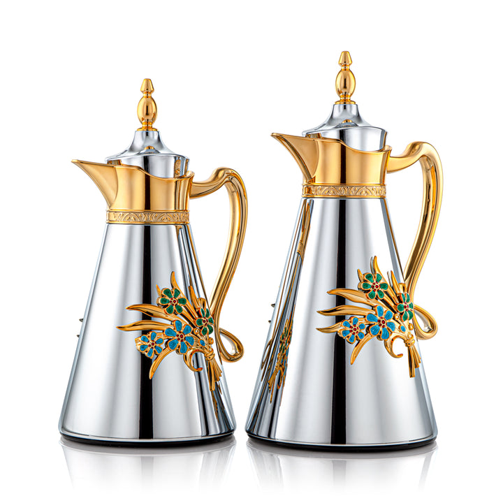 Almarjan 2 Pieces Vacuum Flask Silver & Gold - CAEC-SG