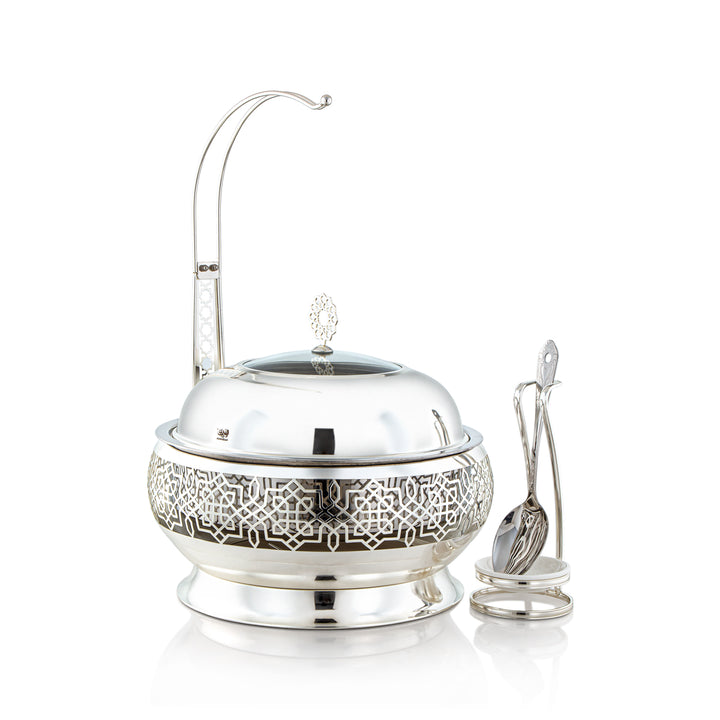 Almarjan 4 Liter Chafing Dish With Spoon Silver - STS0012924