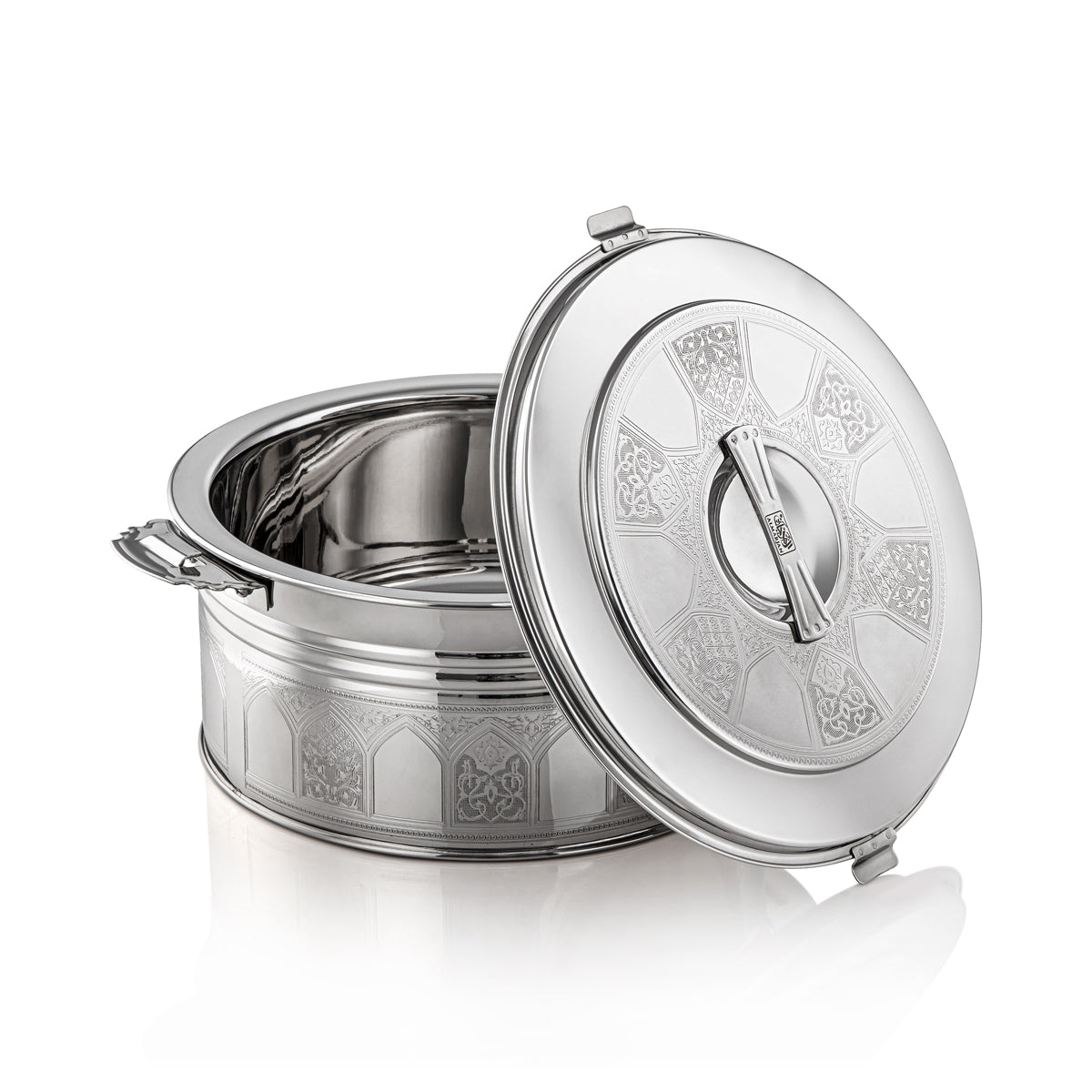 Almarjan 6000 ML Shaharzad Collection Stainless Steel Hot Pot Silver - H23E19