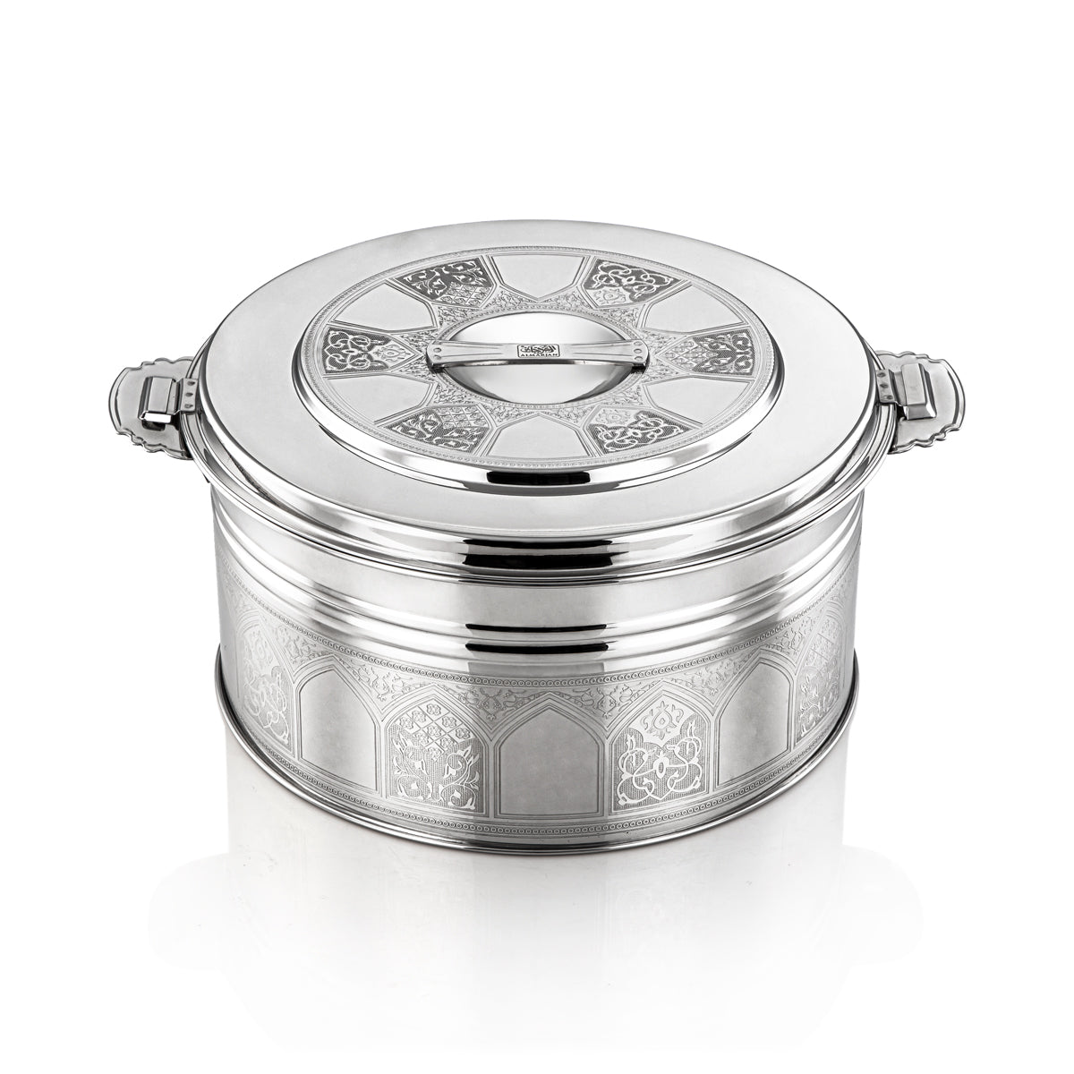 Almarjan 9000 ML Shaharzad Collection Stainless Steel Hot Pot Silver - H23E19