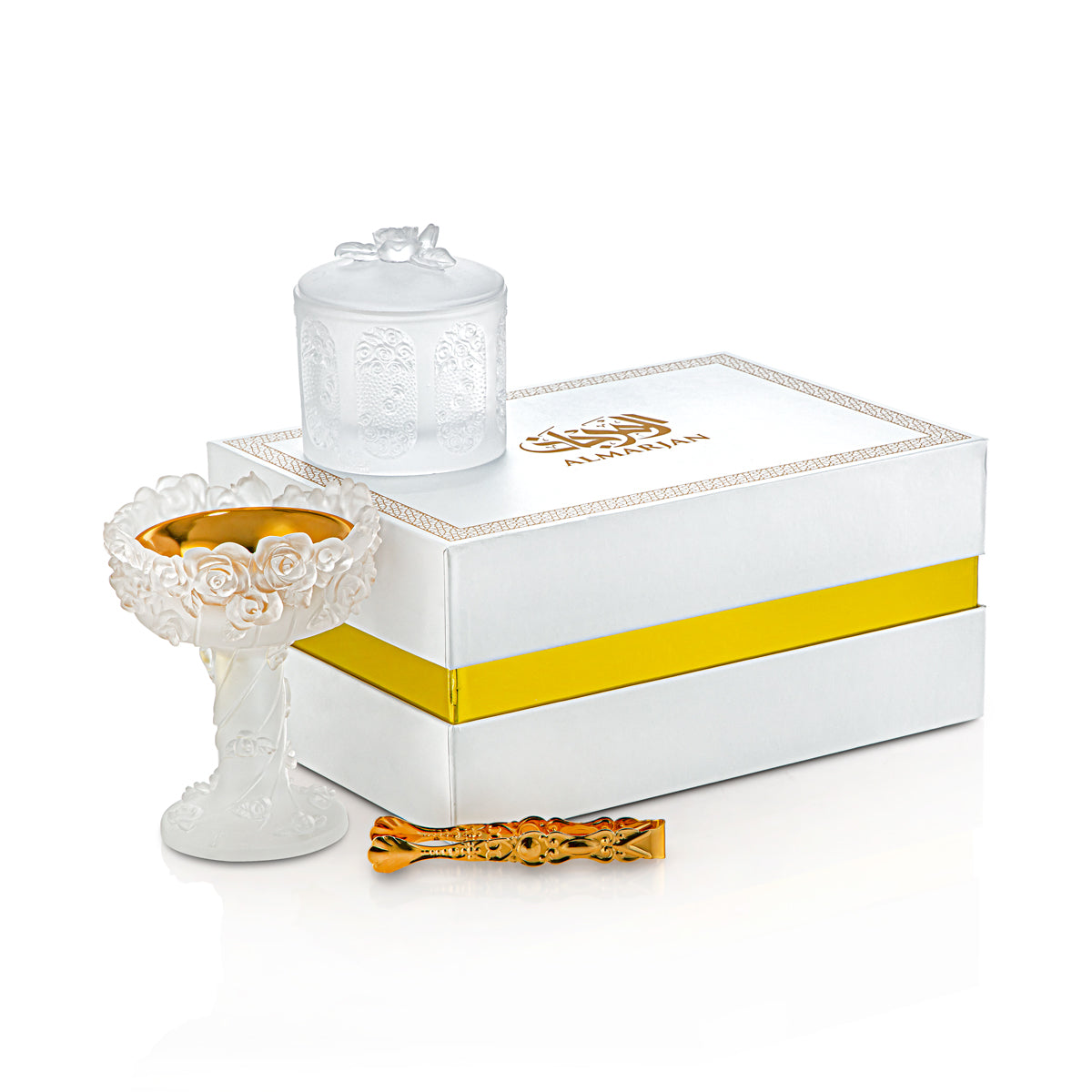 Almarjan Incense Burner Set - VR-HAM008-F Frost