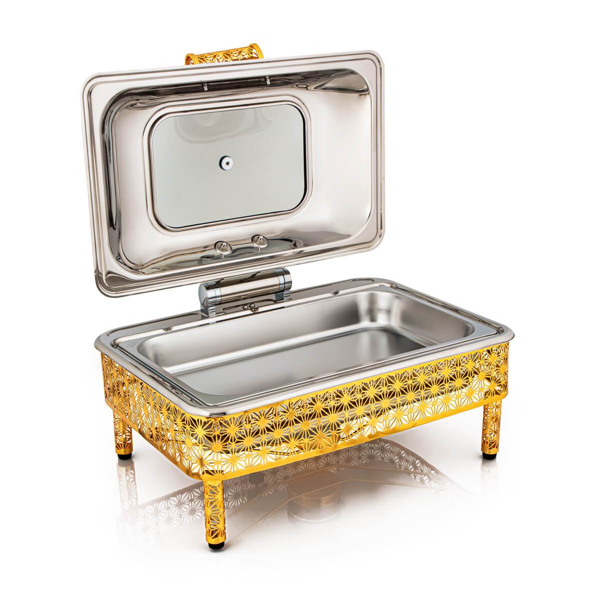 Almarjan 6500 ML Hydraulic Chafing Dish Gold - STS0010737 