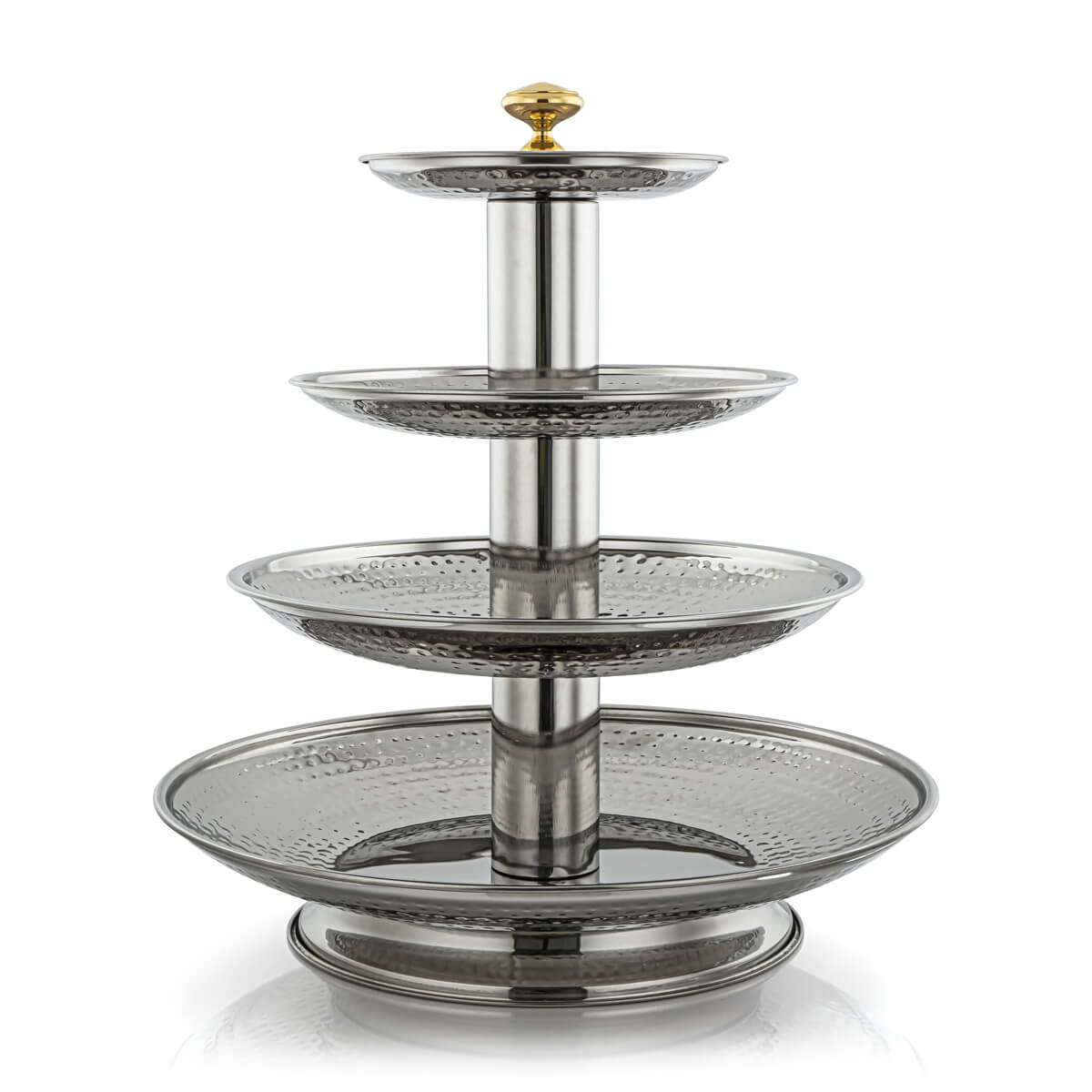 ALMARJAN Hammered Collection 4 Layer Stainless Steel Sweet Stand STS0290569